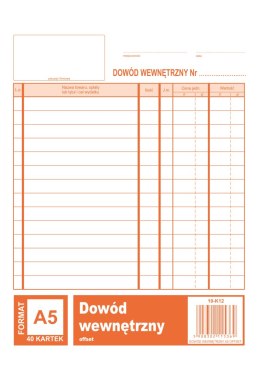 Dowód wewnetrzny A5, 40 kartek offset, 10-K12 DOTTS Dotts