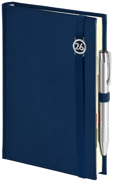 Kalendarz Piko z gumką granatowy z ażurową datówką B5 tygodniowy z notesem WOKÓŁ NAS Wokół Nas