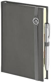 Kalendarz Piko z gumką szary z ażurową datówką B5 tygodniowy z notesem WOKÓŁ NAS Wokół Nas