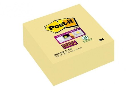 Kostka samoprzylepna POST-IT_ Super Sticky (2028-SSCY), 76x76mm, 270 kart., żółta Post-It 3M