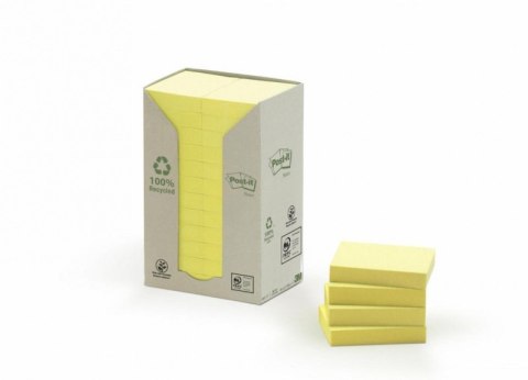 Nowy indeks blk0037011 Bloczek samoprzylepny ekologiczny POST-IT_ (653-1T), 38x51mm, 24x100 kart., żółty Post-It 3M