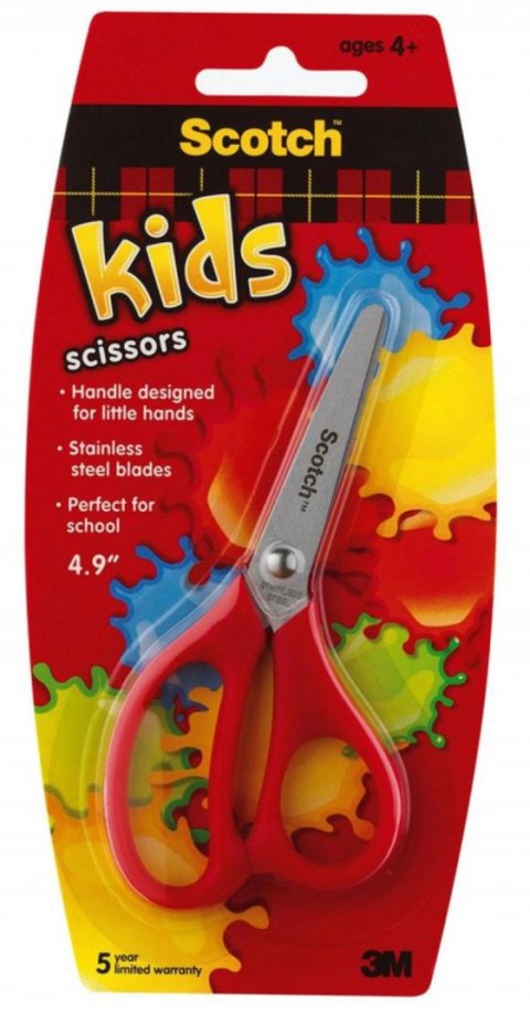 Nożyczki szkolne SCOTCH_ (1441B), 12cm, zaokrąglone, blister, mix kolorów Scotch 3M