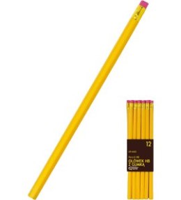Ołówek z gumką 6602, żółty, 12 szt. FIORELLO 160-1764 Fiorello