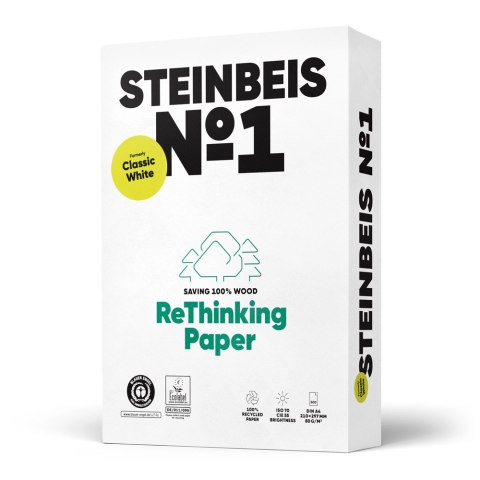 Papier STEINBEIS A4 80g natural white recyklingowy 88334295 Steinbeis