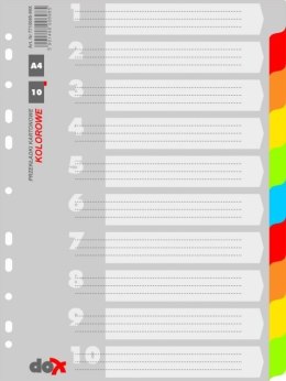 Przekładki kart.DOX A4 kolor 7710095-99X DONAU Donau