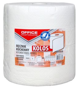 Ręczniki kuchenne celulozowe Kolos, 2-warstwowe, 500 listków, 100m, białe, typu OFFICE PRODUCTS 22047171-14 Office Product
