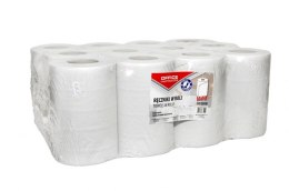 Ręczniki w roli makulaturowe Mini, 2-warstwowe, 50m, 12szt., białe, typu OFFICE PRODUCTS 22047149-14 Office Product