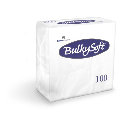 Serwetki papierowe BulkySoft dwuwarstwowe 40x40 składane 1/4 kolor biały (100) 32990 Bulky soft