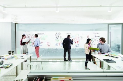 Suchościeralna folia w rolce POST-IT_ Dry Erase (DEF50X4-EU), 1524x121cm, biała, 3M-70006850732 Post-It 3M