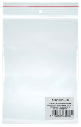 Torebka strunowa DONAU, PP, 80x120mm, 100szt., transparentna Donau