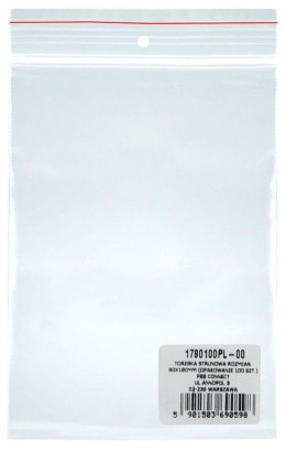 Torebka strunowa DONAU, PP, 80x180mm, 100szt., transparentna Donau