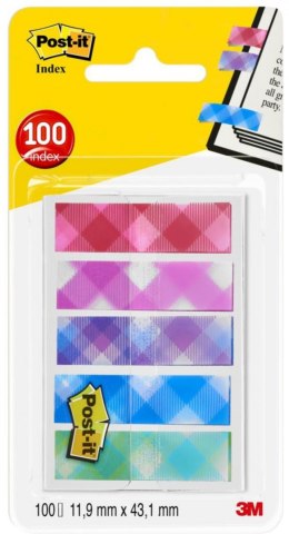 Zakładki indeksujące POST-IT_ Mini (684-PLD5), PP, 11,9x43,2mm, 5x20 kart., mix kolorów, 3M-70005277119 Post-It 3M
