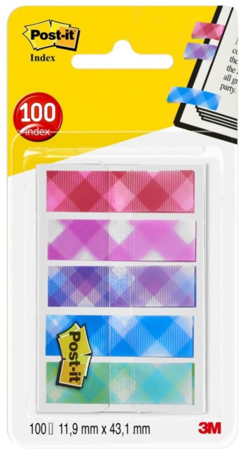 Zakładki indeksujące POST-IT_ Mini (684-PLD5), PP, 11,9x43,2mm, 5x20 kart., mix kolorów, 3M-70005277119 Post-It 3M