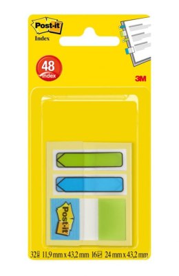 Zakładki indeksujące POST-IT_ do archiwizacji (680-684A-EU), PP, 2x16 strzałek 11,9x43,2mm + 16 zakładek 23,8x43,2mm, morskie ko Post-It 3M