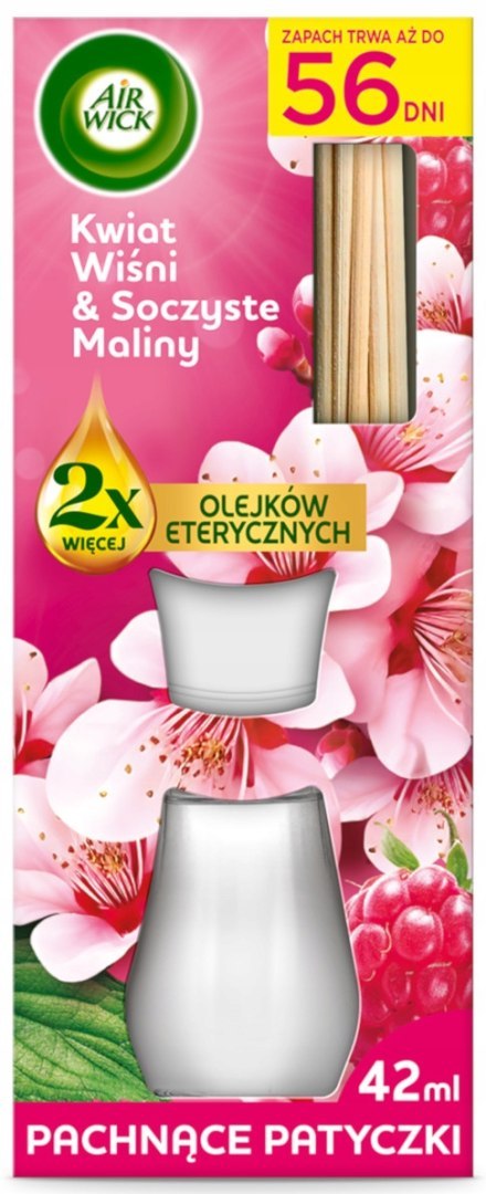 AIR WICK Odświeżacz pachnące patyczki 42ml Kwiat Wiśni & Soczyste Maliny 8963 Air Wick