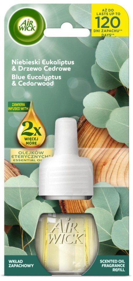AIR WICK odświeżacz Elektryczny wkład 19 ml Niebieski Eukaliptus & Drzewo Cedrowe, 18246 Air Wick