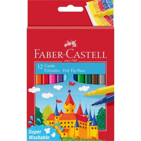Flamastry ZAMEK 12 kol op karton 554201 FC Faber-Castell