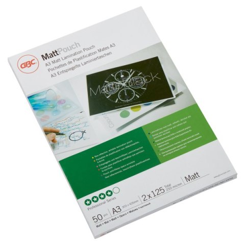 Folia do laminacji Matt, A3, 125 mic, matowa, 50 szt., 3747521, GBC GBC