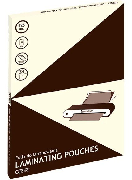 Folia do laminowania GRAND A3, 125 mic, 100 arkuszy 160-2286 Grand