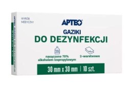 Gaziki do dezynfekcji nasączone alkoholem Alcohol Pad, 10 sztuk 30x30mm Softmed
