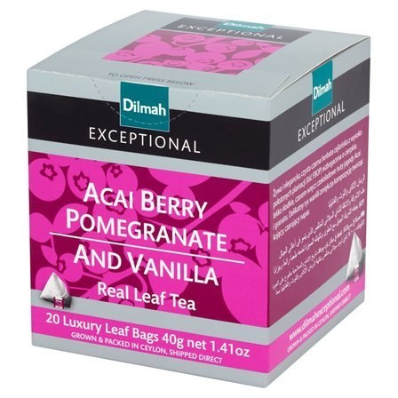 Herbata DILMAH Exceptional jagoda acai, granat i wanilia 20kopert czarna Dilmah