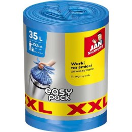 JAN NIEZBĘDNY Worki na śmieci HD Easy Pack XXL, 35 l, 100 szt. 36414 Jan Niezbędny