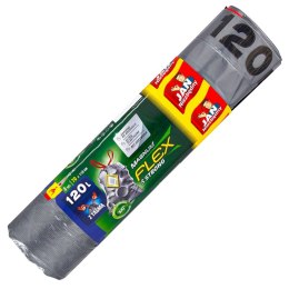 JAN NIEZBĘDNY Worki na śmieci , magnum flex&strong, LDPE, z taśmą, 120l, 8szt., czarne, SA-JN-312736 Jan Niezbędny