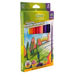 KREDKI CRICCO TRÓJKĄTNE 36-KOL. OP.KARTONOWE Z TEMPERÓWKĄ CR322K36 Cricco