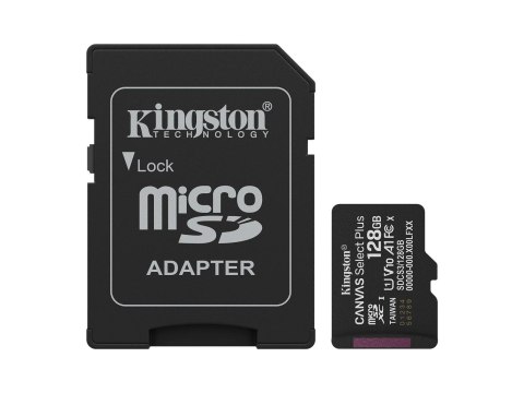 Karta pamięci Canvas Plus Gen3 MicroSD + adapter 128GB Kingston Kingston