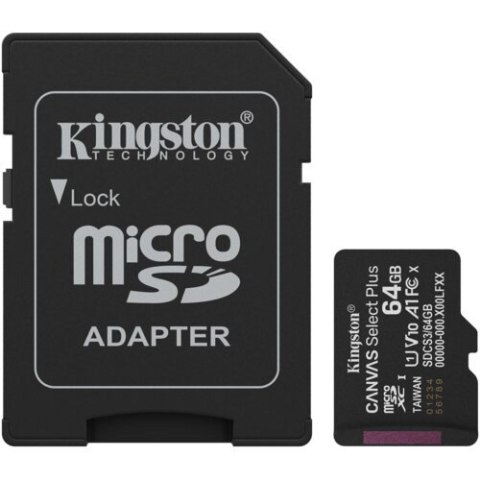 Karta pamięci Canvas Plus Gen3 MicroSD + adapter 64GB Kingston Kingston