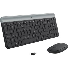 Klawiatura + mysz LOGITECH slim combo MK470 czarna bezprzewodowy zestaw Logitech