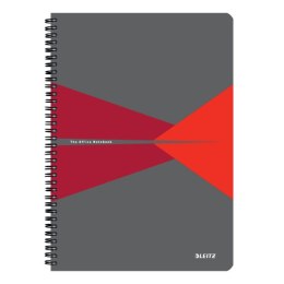 Kołonotatnik Office PP A4, w kratkę, czerwony 44951025 Leitz