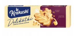 Krakuski Delikatki Herbatniki maślane lukrowane 125 g Milka