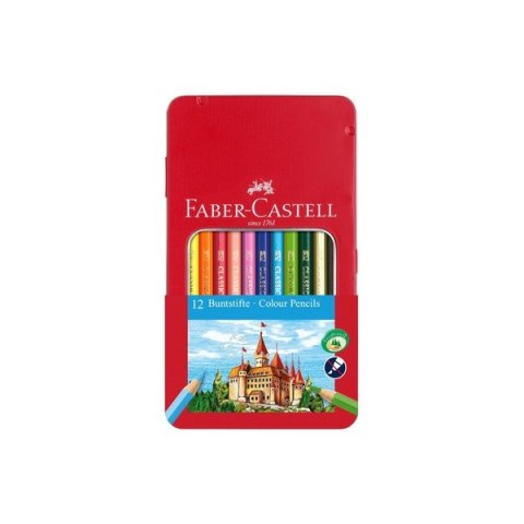 Kredki ZAMEK 12 kolorów pudełko metalowe 115801 FABER CASTELL Faber-Castell