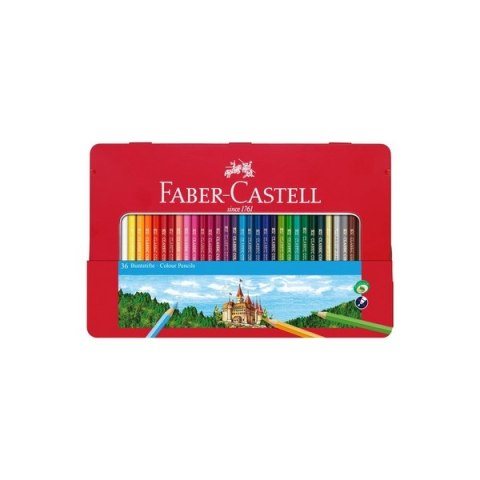 Kredki ZAMEK 36 kolorów pudełko metalowe 115886 FABER CASTELL Faber-Castell