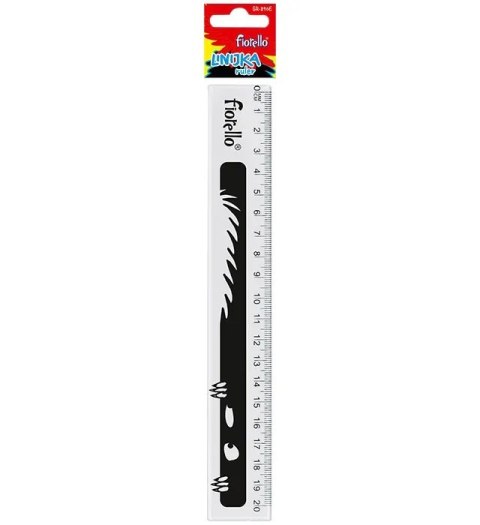 Linijka plastikowa 20cm GR-896E przezroczysta FIORELLO 130-1913 Fiorello
