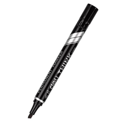 Marker permanentny ścięty 1,5_5 mm, czarny, EU10120, Deli. Deli