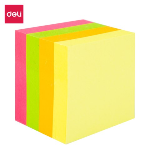 Notes samoprzylepny Deli 51x51mm 4x100 sztu mix kolorów EA03303. Deli