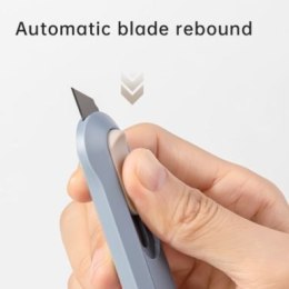 Nożyk biurowy mini, Nusign ENS065, ostrze łamane 12mm, niebieski ENS065-BL Deli Deli