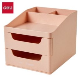 Organizer na biurko - szufladki Deli EZ421, Urbanroot, różowy. Deli