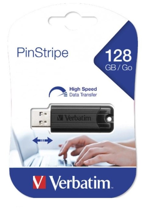 Pamięć Pendrive VERBATIM 128GB USB 3.0 czarny PINSTRIPE 49064 Verbatim