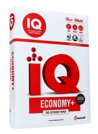 Papier xero A4 IQ ECONOMY PLUS 80g klasa białości B 161 karton 5 ryz IQ