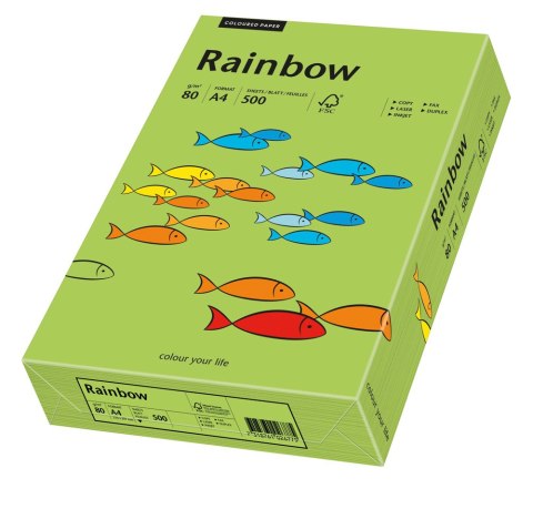 Papier xero kolorowy A3 80g 500 ark. RAINBOW R76 zielony 88042654 Rainbow