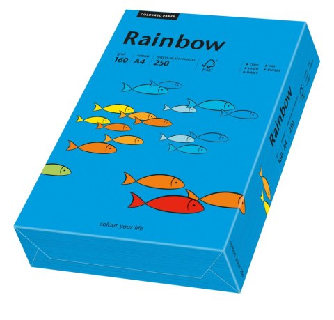 Papier xero kolorowy A4 160g 250 arK. RAINBOW R88 ciemnoniebieski 88042769/69 OPT Rainbow