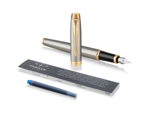 Pióro wieczne (M) PARKER IM BRUSHED METAL GT 1931656, giftbox Parker