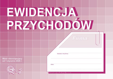 Ewidencja przychodów R_2, A4, 32 strony, Michalczyk i Prokop Michalczyk i prokop