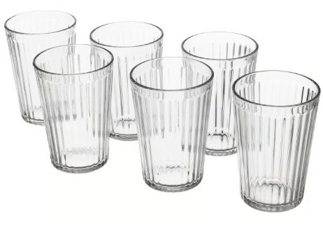 Szklanka, szkło bezbarwne, 310ml 6 szt./op. VARDAGEN Noname