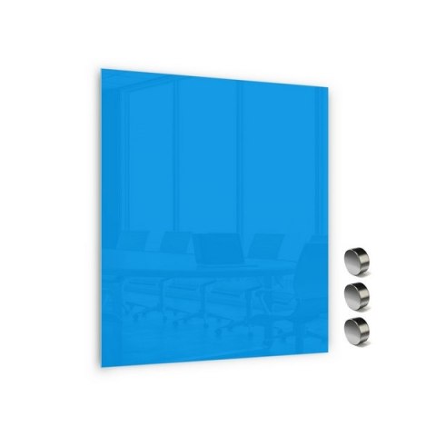 TABLICA SZKLANA MAGNETYCZNA 800X600MMNIEBIESKA (053) SZM86/N Memobe