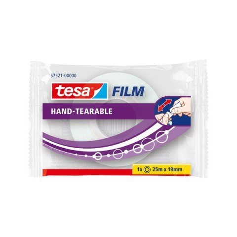 TAŚMA BIUROWA TESAFILM 25MX19MM URYWALNARĘCZNIE 57521-00000-00 Tesa