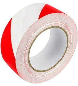 Taśma ostrzegawcza samoprzylepna biało-czerwona GRAND 48mm 50m SOLVENT/kauczuk naturalny 130-1961 Grand